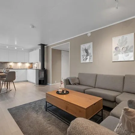 Modern 3-bedroom, With Private Aurora Borealis Watching Balcony Leilighet *